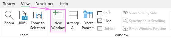 How to view sheets side by side in Excel