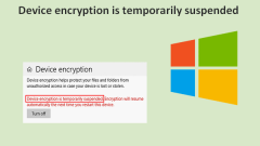 How To Fix The Device Encryption Is Temporarily Suspended Error - MiniTool