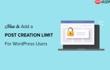 如何为 WordPress 用户添加帖子创建限制