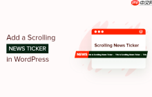 如何在 WordPress 中添加滚动新闻滚动条
