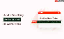 如何在 WordPress 中添加滚动新闻滚动条
