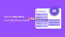 如何从 WordPress 管理员隐藏不必要的菜单项