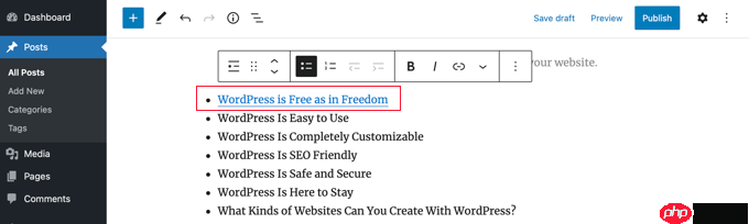 如何在 WordPress 帖子和页面中创建目录
