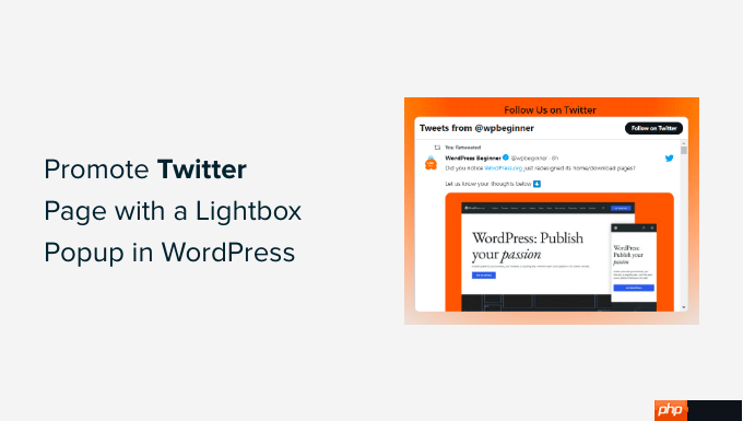 如何使用弹出窗口在 WordPress 中推广您的 Twitter 页面
