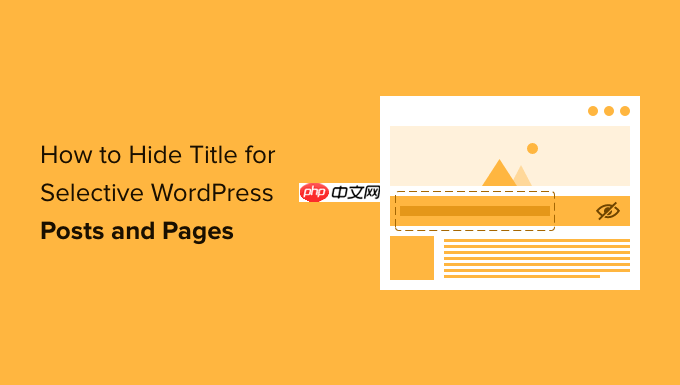 如何隐藏选择性 WordPress 帖子和页面的标题