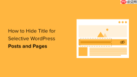 如何隐藏选择性 WordPress 帖子和页面的标题