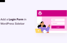 如何在 WordPress 侧边栏添加登录表单