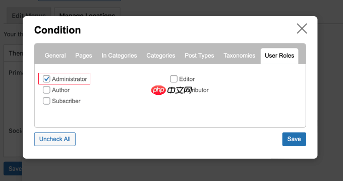 如何在 WordPress 中的菜单中添加条件逻辑