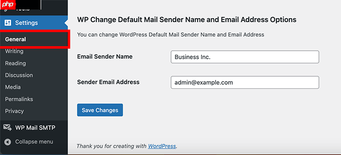 如何更改传出 WordPress 电子邮件中的发件人姓名