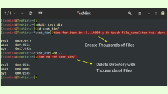 Cara memadam direktori besar dengan fail di linux