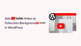 如何在 WordPress 中添加 YouTube 视频作为全屏背景
