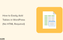 如何在 WordPress 帖子和页面中添加表格（无需 HTML）