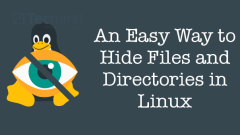 Cara menyembunyikan fail dan direktori di linux