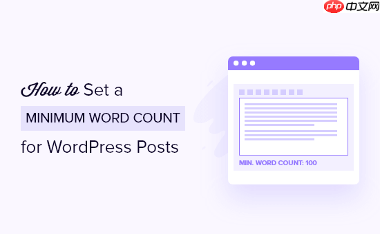 如何设置 WordPress 帖子的最低字数