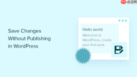 如何在 WordPress 中保存更改而不发布