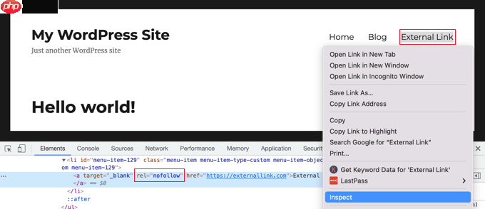 如何在 WordPress 导航菜单中添加 Nofollow 链接