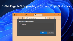 Betulkan Halaman ini tidak bertindak balas dalam Chrome, Edge, Firefox, dll.