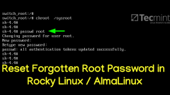 Reset Forgotten Root Password in Rocky Linux / AlmaLinux
