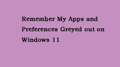 Correction: N'oubliez pas mes applications et préférences grisées sur Windows 11 - Minitool