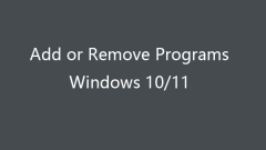 Utilisez des programmes Ajouter ou supprimer pour désinstaller les applications Windows 10/11