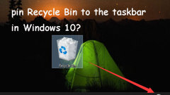 Comment puis-je épingler le bac de recyclage dans la barre des taches de Windows 10?
