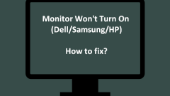 Moniteur Wonk 039; t allumé lorsque vous démarrez l'ordinateur Dell / Samsung / HP