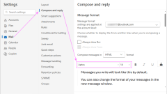 How to change default font & increase text size in Outlook