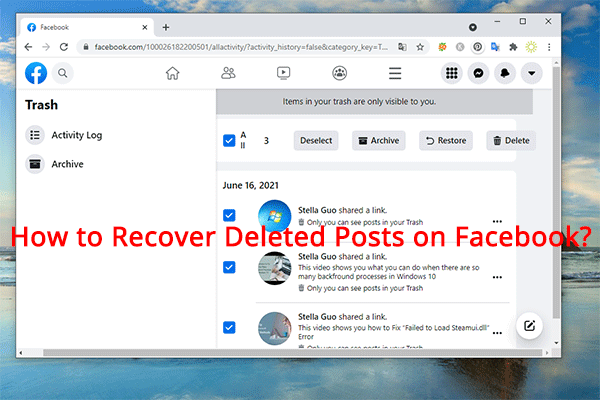 How to Recover Deleted Facebook Posts on PC and Mobile Device?