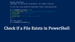 Vérifiez si un fichier existe dans PowerShell dans Windows et récupérez les données