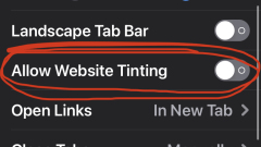 How to Turn Off Address Bar Color Effect in Safari for iPhone & iPad