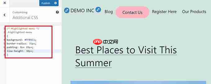 如何在 WordPress 中突出显示菜单项