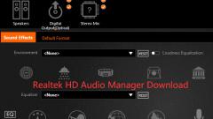 Realtek HD Audio Manager Download for Windows 10/11