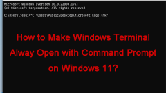 Wie ?ffne ich immer Windows Terminal mit Eingabeaufforderung Win11?