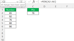 Wie man die min -Funktion in Excel beherrscht