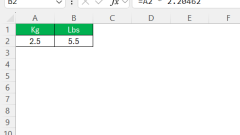 How to Convert Kg to Lbs in Excel