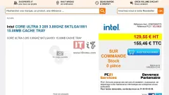 Intel Core Ultra 3 205 Arrow Lake-S CPU Reappears on Global Retail Sites