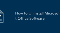 So deinstallieren Sie Microsoft Office -Software