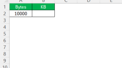 Cara menukar bait ke kb dalam excel