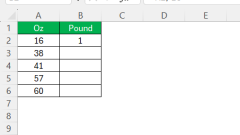 How to Convert Oz to Pounds in Excel