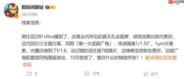 坚持真无孔全面屏不动摇：努比亚Z80 Ultra外围配置曝光