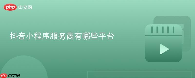 抖音小程序服务商有哪些平台