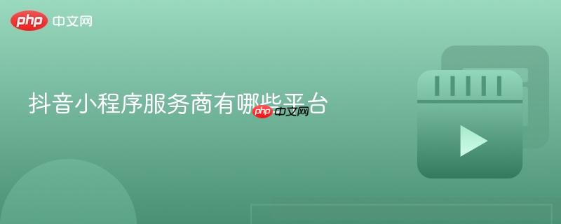 抖音小程序服务商有哪些平台