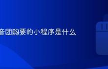 开头抖音团购要的小程序是什么