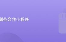 抖音有哪些合作小程序