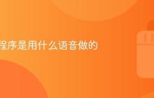 抖音小程序是用什么语音做的