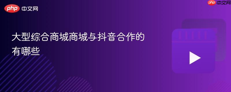 大型综合商城商城与抖音合作的有哪些