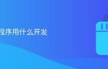 抖音小程序用什么开发