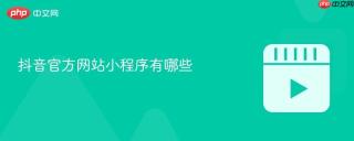 抖音官方网站小程序有哪些