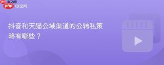 抖音和天猫公域渠道的公转私策略有哪些？