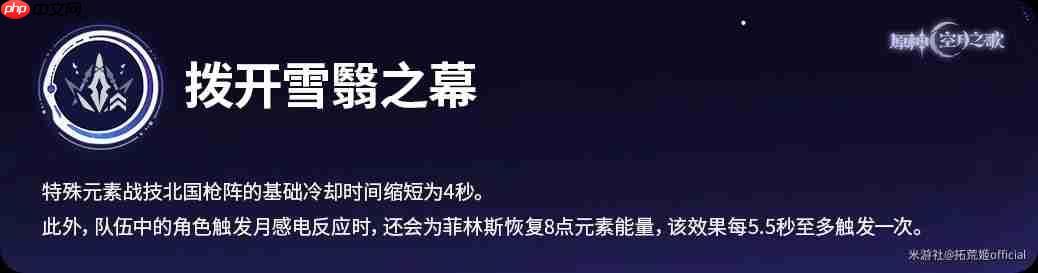 原神月之一版本月感电新战神菲林斯角色攻略